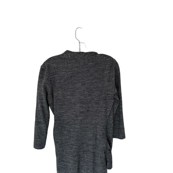 MM Lafleur Gray Speckled Career Office Slimming Casey‎ Faux Wrap Dress Medium - Picture 7 of 11